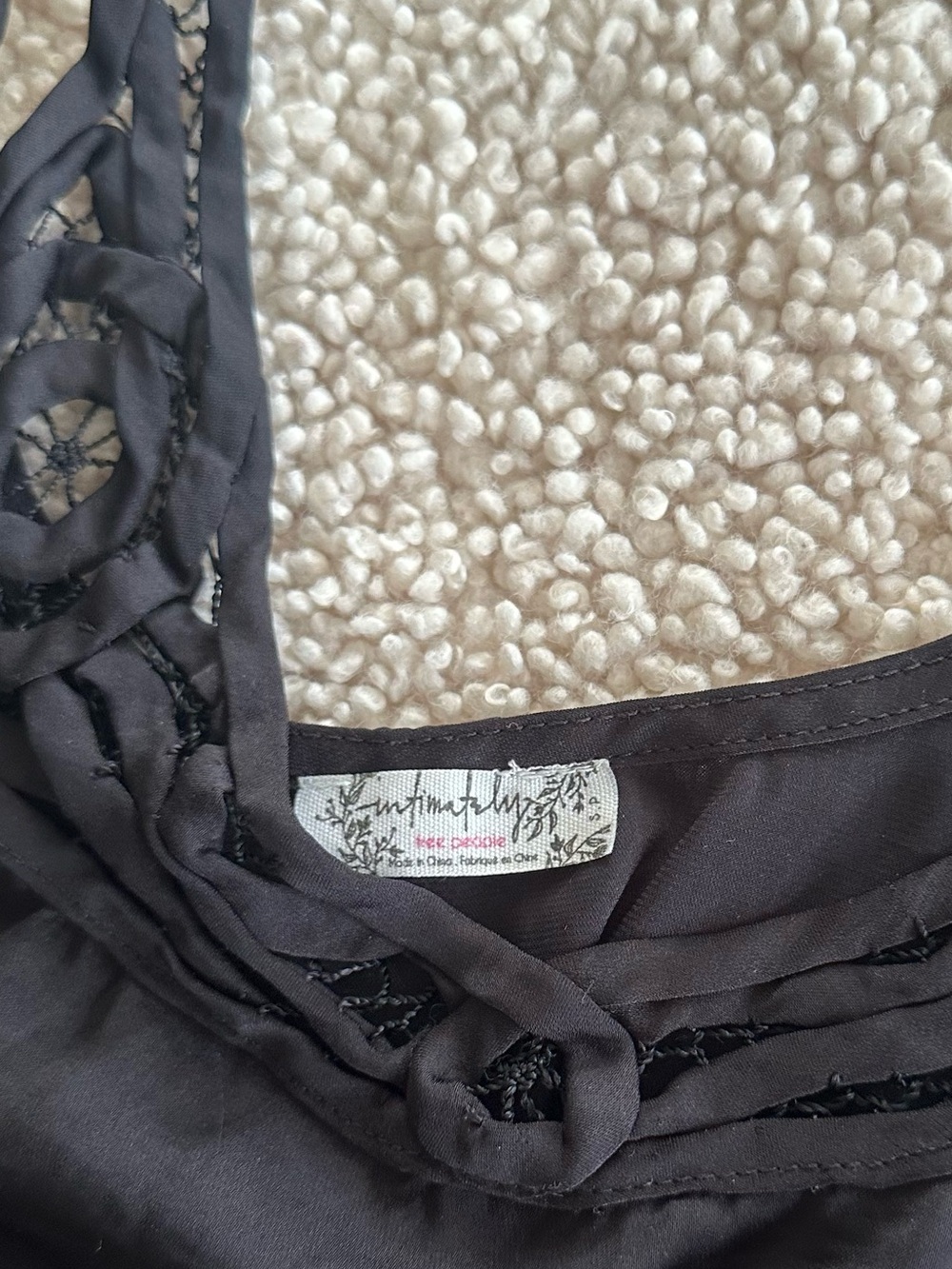 Set of 2 Free People Intimately Blouson Brami crop top Black White Size Small - Picture 3 of 7